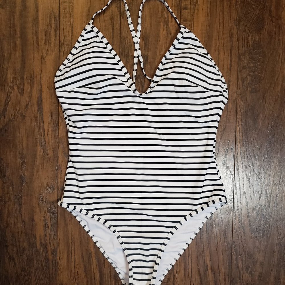 Striped bathing suit
